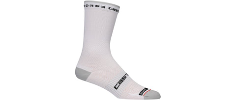 CALCETIN CASTELLI ROSSO C. PRO 15 SOCK BLANCO