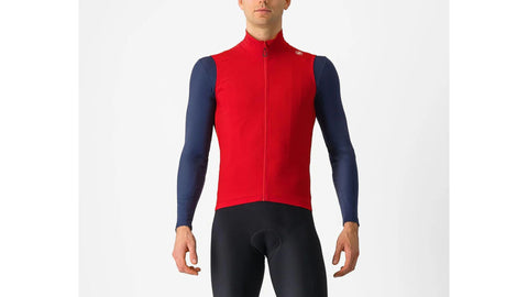 Chaleco Cortaviento Castelli Espresso Vest Rich Rojo