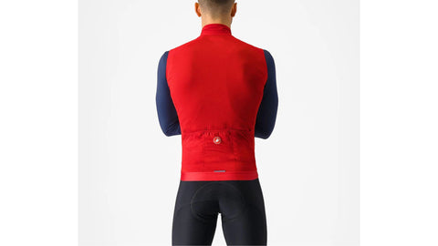Chaleco Cortaviento Castelli Espresso Vest Rich Rojo