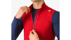 Chaleco Cortaviento Castelli Espresso Vest Rich Rojo
