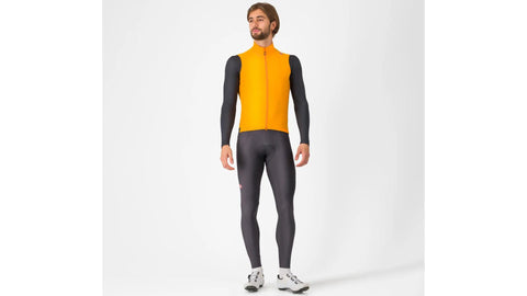 Chaleco Cortaviento Castelli Espresso Vest Vivid Naranja