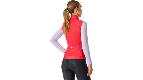 Chaleco Cortaviento Castelli Espresso W Vest Hibiscus