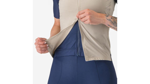 Chaleco Cortaviento Castrlli Espresso W Vest Clay/Dark Grey