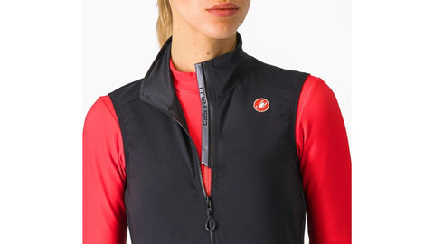 Chaleco Cortaviento Castelli Espresso W Vest Light Negro