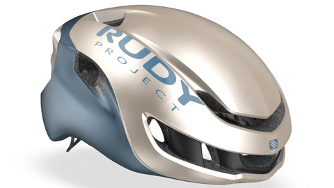 CASCO RUDY PROJECT Nytron Champagne/Blue Avio Metal Matte