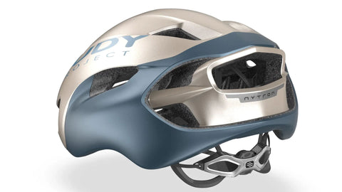 CASCO RUDY PROJECT Nytron Champagne/Blue Avio Metal Matte