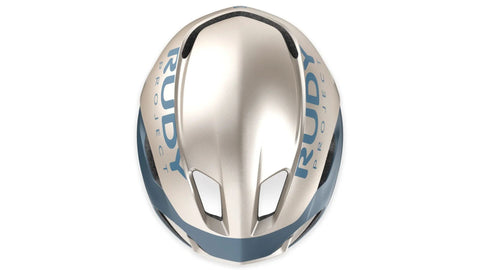 CASCO RUDY PROJECT Nytron Champagne/Blue Avio Metal Matte